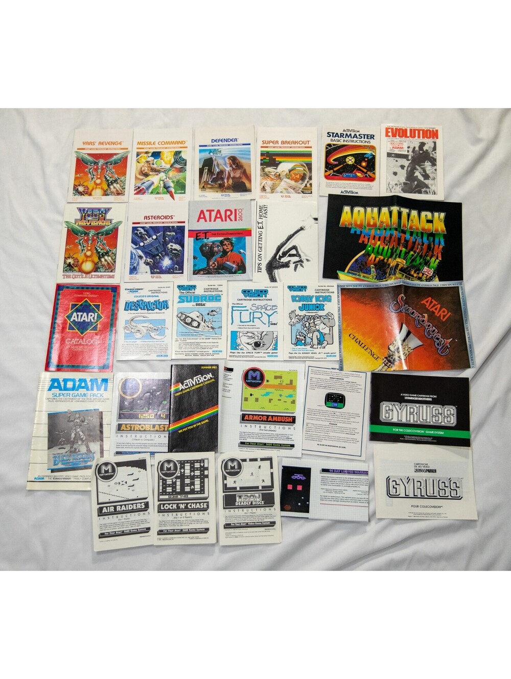 28 Item Lot - Atari 2600 Manuals / Instructions, Colecovision - Donkey Kong E.T
